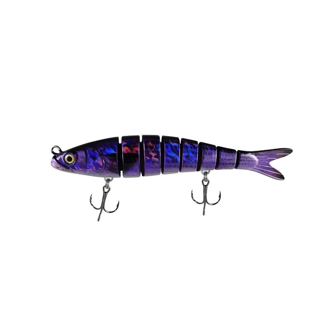 7.2" Motion Minnow Purple Mullet Swimbait Fishing Lure
