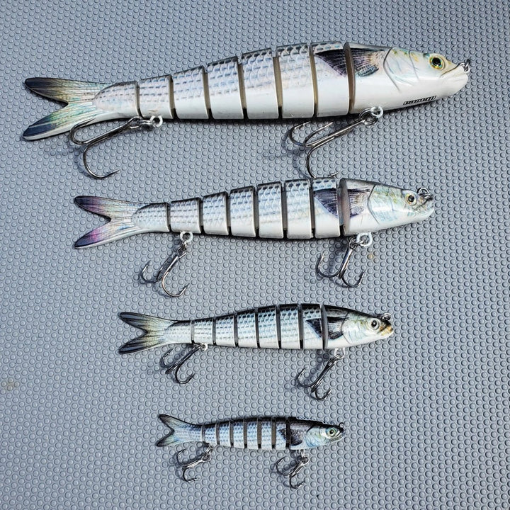buy fishing lure set SML XL Motion Minnow Swim Bait Fishing Lure Kit (4PC) – Marea Fishing