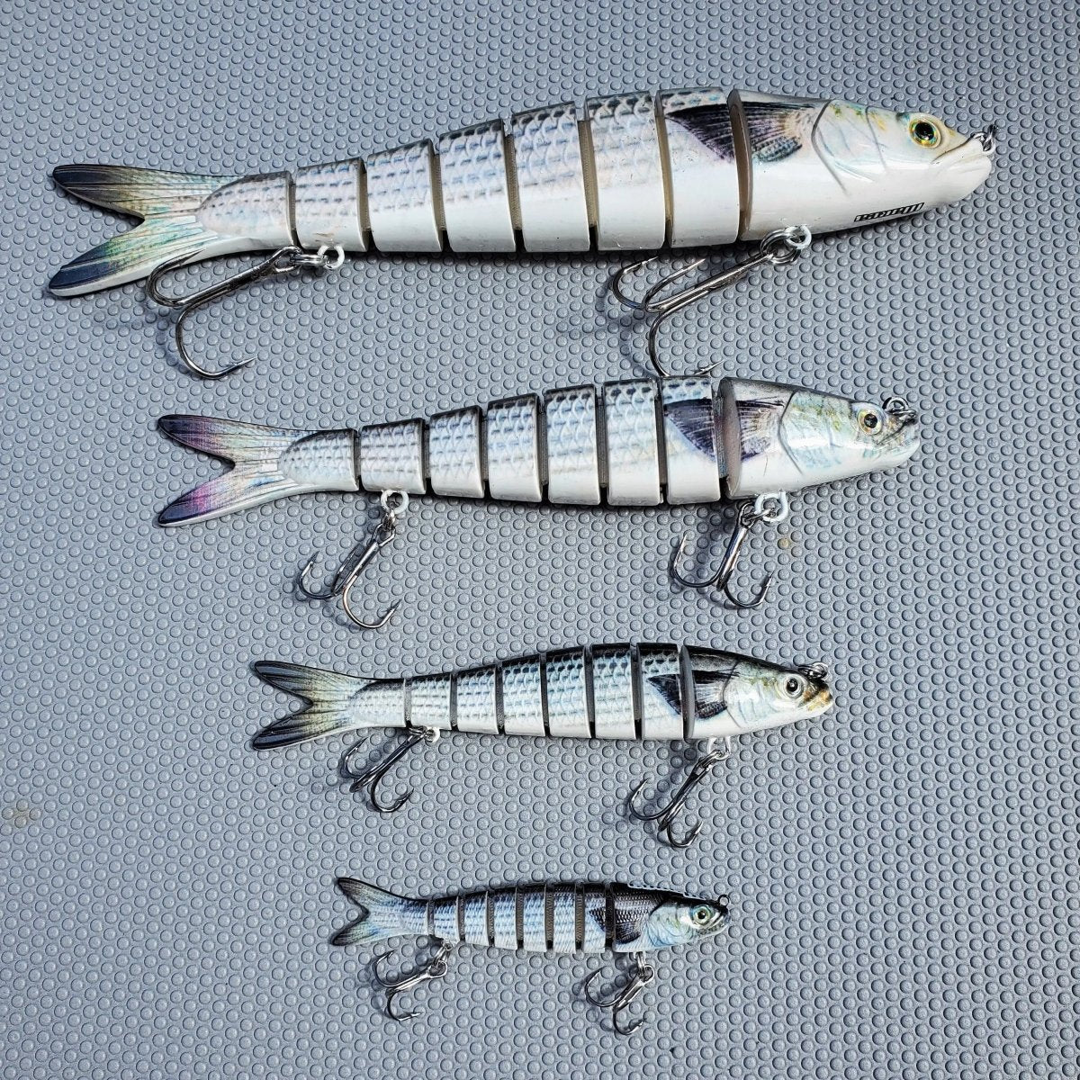 Swimbait Fishing Lure Kit- SML XL Motion Minnow [ 4 Pack ] | Salt or Freshwater