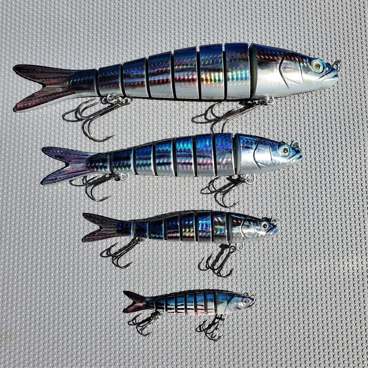 articulated fishing lure SML XL Motion Minnow Swim Bait Fishing Lure Kit (4PC) Skip Jack