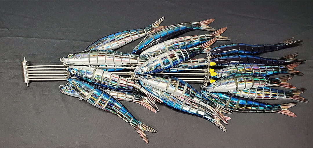 MEGA Motion Fishing Dredges with 18 Baitfish | CollapsibleMGDREDGE95-SKPJK