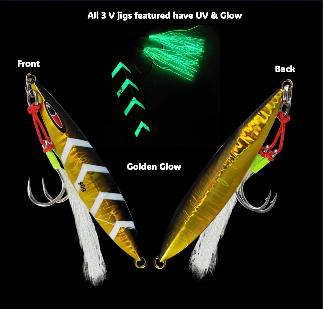 3 V Slow Pitch Jigs by Marea Fishing