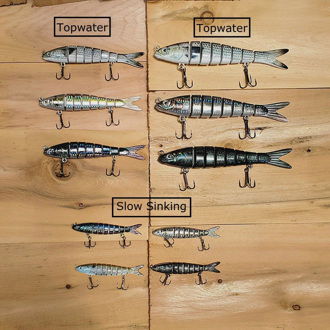 SALTWATER | TopWater Motion Minnow Fishing Lure Kit (10pc)
