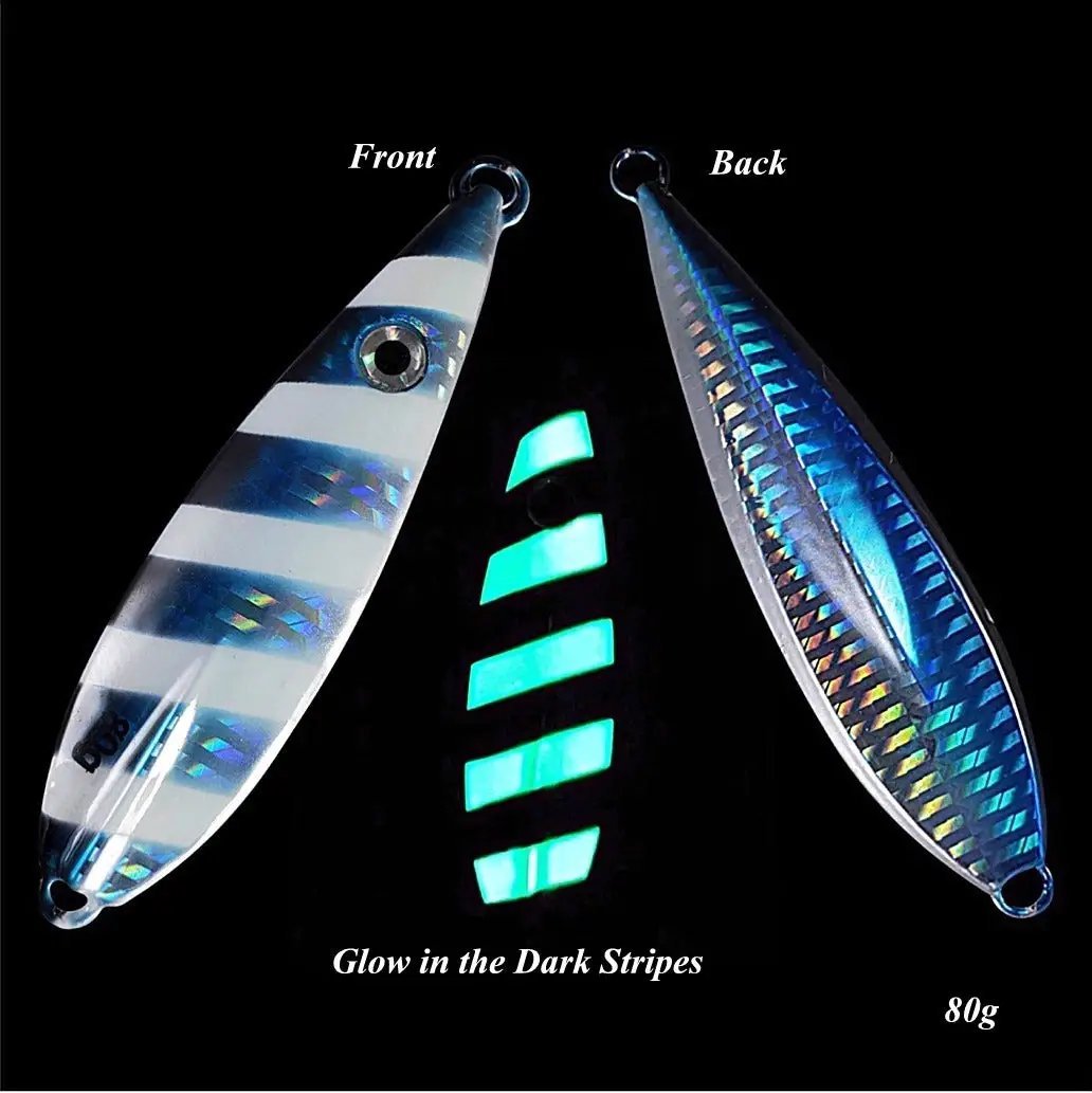 Buy Jigs R Us Speed Fall Destroyer Luminous Slow Pitch Jig Silver Glow 250g  Rigged with Top and Bottom Dual Assist Hooks. Online at desertcartOMAN